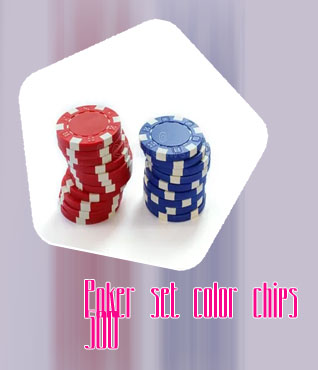 Colorful poker chips