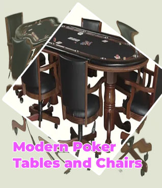 Poker table and 6 chairs